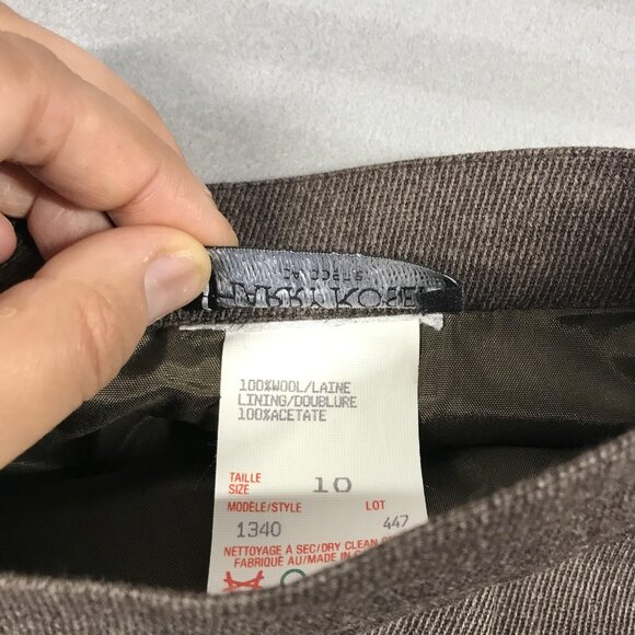 Harry Rosen Skirt Suit Womens 10 Brown Plaid Wool Cashmere Blazer Jacket Set - Picture 13 of 16